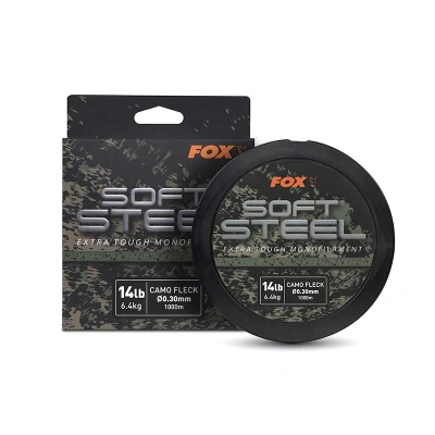 Fox vlasec soft steel fleck camo mono 1000 m - průměr 0,35 mm nosnost 8,2 kg