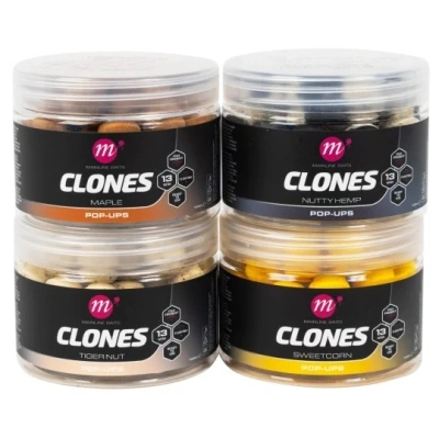 Mainline plovoucí boilies clones pop ups 13 mm 150 ml nutty hemp
