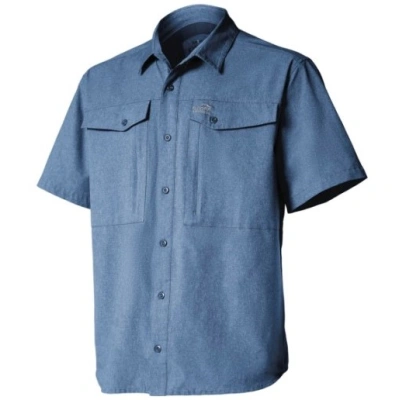Geoff anderson košile zulo ii modrá krátký rukáv - xxxl