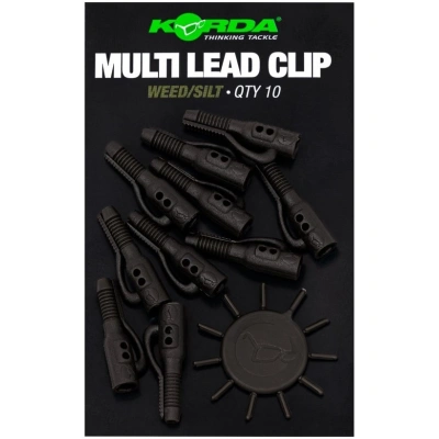 Korda závěsky multi lead clip - weed/silt