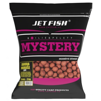 Jet fish boilie mystery jahoda/moruše new 3 kg - 20 mm