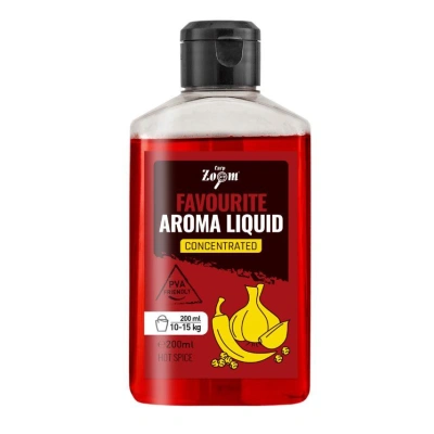 Carp zoom booster favourite aroma liquid 200 ml - pálivé koření