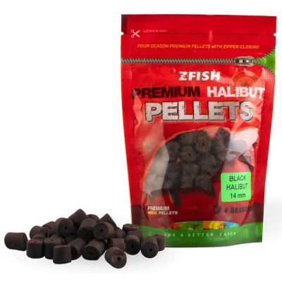 Zfish chytací pelety premium halibut pellets black halibut 200 g - 14 mm