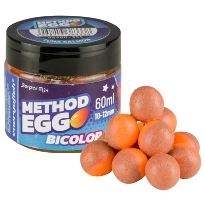 Benzar mix umělá nástraha bicolor method egg 6-8 mm 30 ml - tuňák-losos