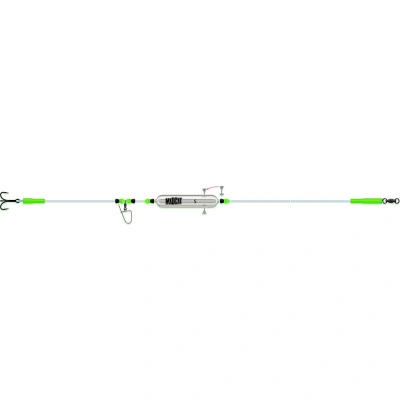 Madcat návazec adjustable river rigs nose clip triple 250 cm 1,3 mm 165 lb - s 2/0 20 g