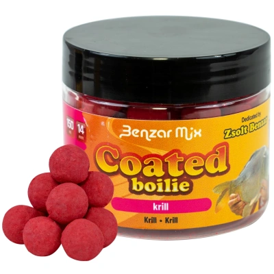 Benzar mix coated boilies 14 mm 150 ml - krill