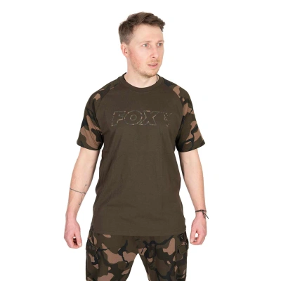 Fox tričko khaki camo outline t-shirt - xl