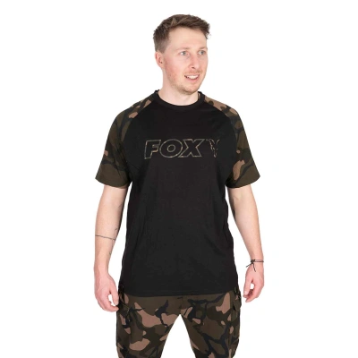 Fox tričko black camo outline t-shirt - m