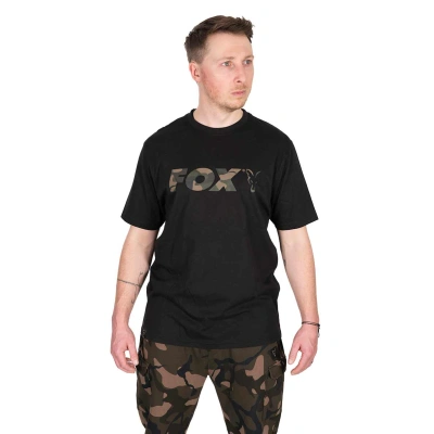 Fox tričko black camo logo t-shirt - xl