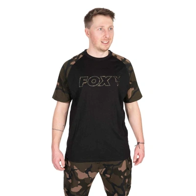 Fox Triko Black / Camo Outline T-Shirt - XL