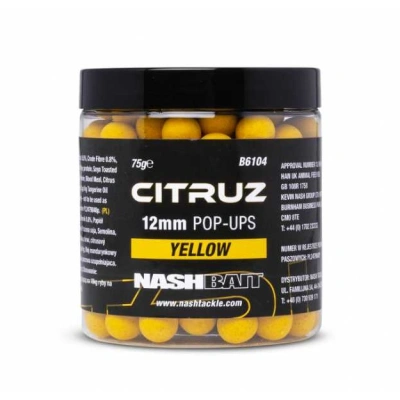 Nash plovoucí boilies citruz pop ups yellow 75 g - 12 mm