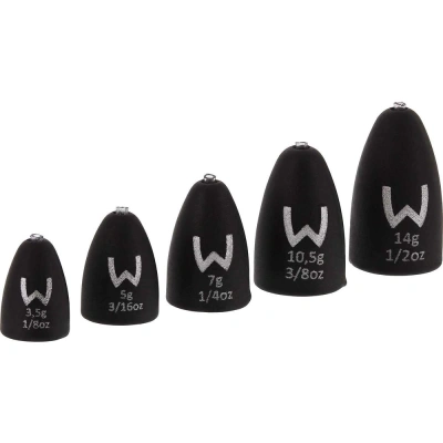 Westin Zátěže Add-It Tungsten Bullet Matte Black - 3,5g 5ks