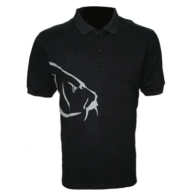 Zfish Tričko Carp Polo T-Shirt Black - L