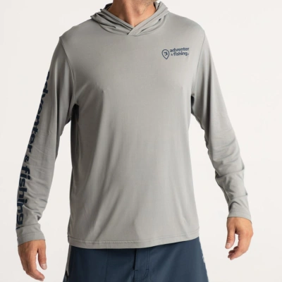 Adventer & fishing Funkční hoodie UV tričko Limestone - S