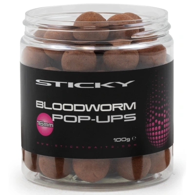 Sticky baits plovoucí boilies bloodworm pop-ups 100 g-16 mm