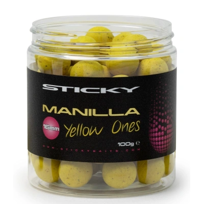 Sticky baits plovoucí boilies manilla pop-ups yellow ones 100 g-12 mm