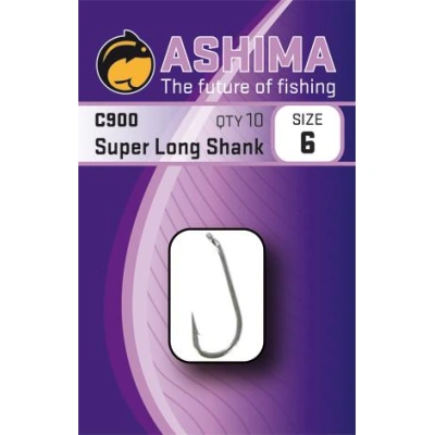 Ashima  háčky  c900 super long shank  (10ks)-velikost 8