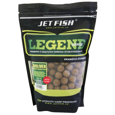 Jet fish extra tvrdé boilie legend range bioliver-ananas/n-butyric 250 g - 20 mm