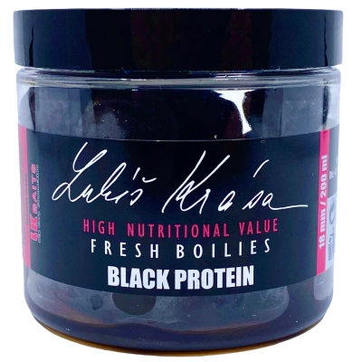 Lk baits boilie fresh lukáš krása black protein - 200 ml 18 mm
