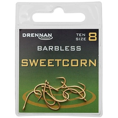 Drennan háčky bez protihrotu sweetcorn barbless - velikost 6